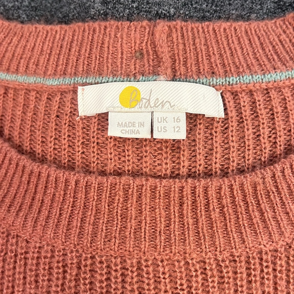 Boden Terracotta Ribbed Sweater - Picture 3 of 4